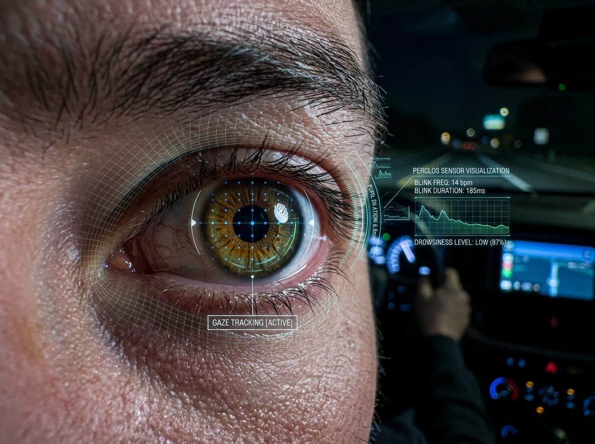 Ocular Eye Tracking and PERCLOS Mesh